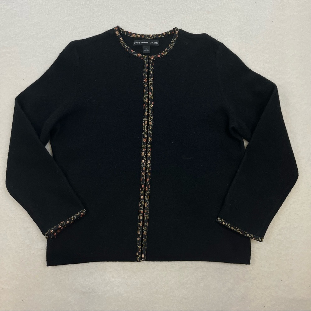 Josephine Chaus Wool Cardigan Sweater Jacket Size Large